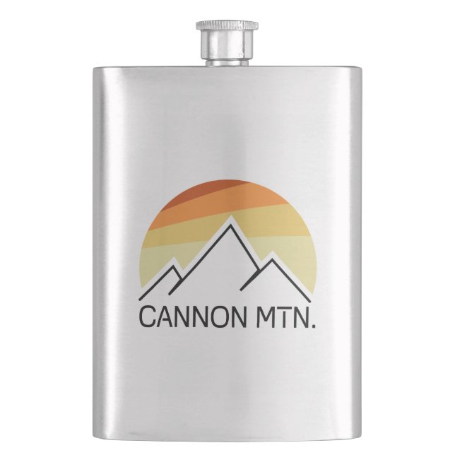 Cannon Mountain New Hampshire Retro Flachmann (Vorderseite)