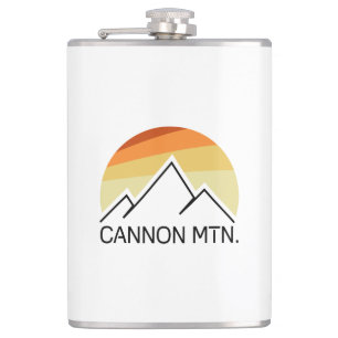 Cannon Mountain New Hampshire Retro Flachmann