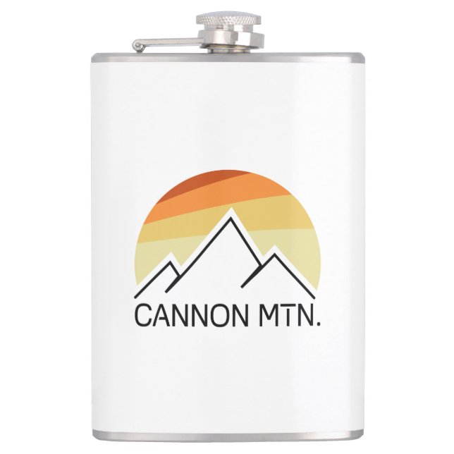 Cannon Mountain New Hampshire Retro Flachmann (Vorderseite)