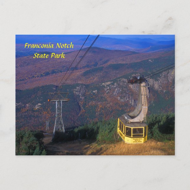 Cannon Mountain Tram, Franconia Notch Postkarte (Vorderseite)