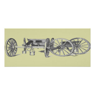 Cannon-Rack-Karte des revolutionären Krieges Werbekarte