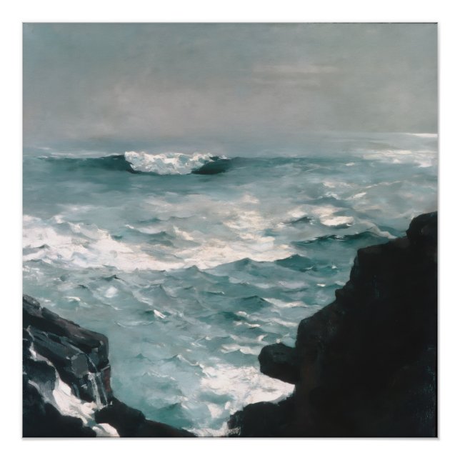 Cannon Rock (1895) Öl auf Leinwand Poster (Vorderseite)