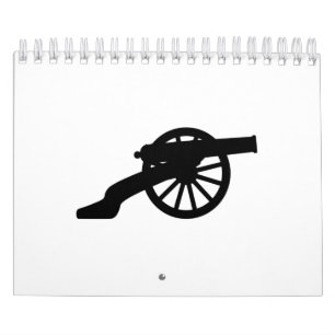 Cannon-Silhouette im Zivilen Krieg Kalender