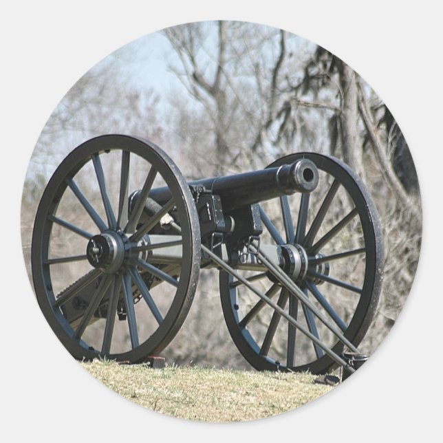Cannon ziviler Krieg Runder Aufkleber (Vorderseite)