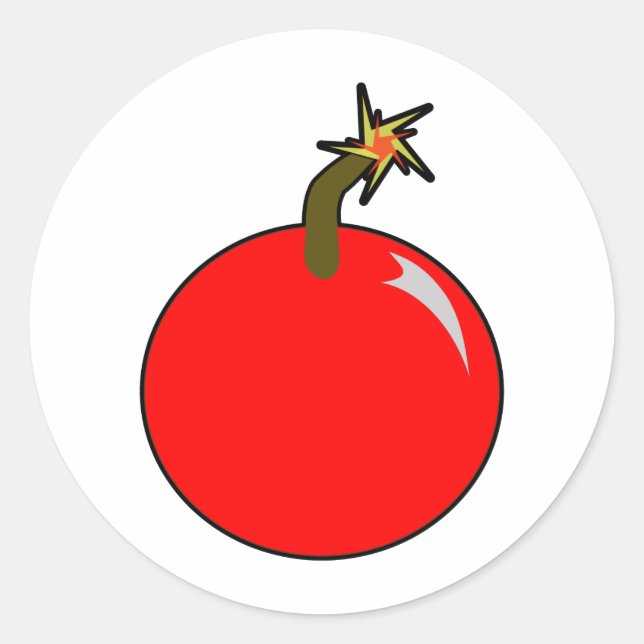 Cannonball Round Shot Bomb Cannon Ball Pirate Runder Aufkleber (Vorderseite)