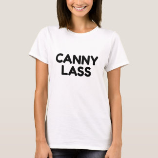 Canny Lass Geordie Ausdruck Schwarzes Logo T-Shirt