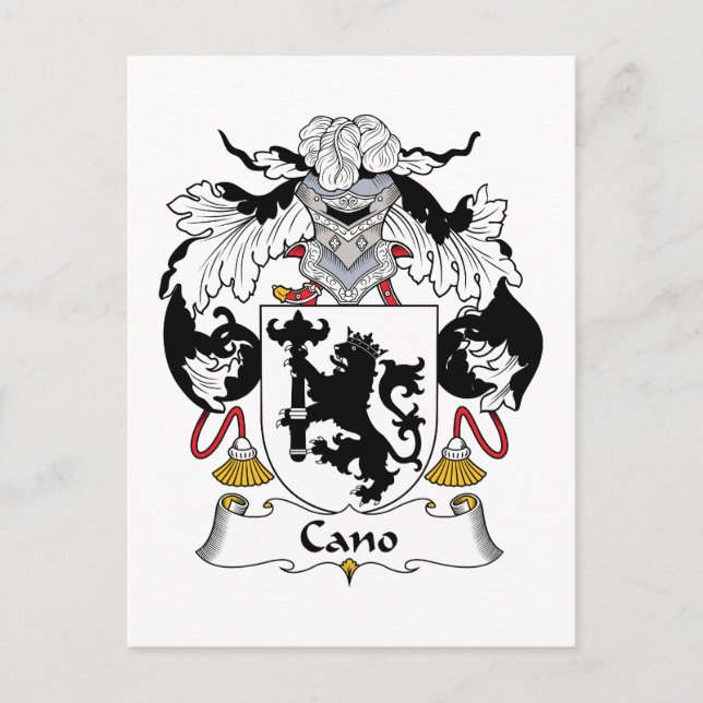 Cano Familienwappen Postkarte (Vorderseite)