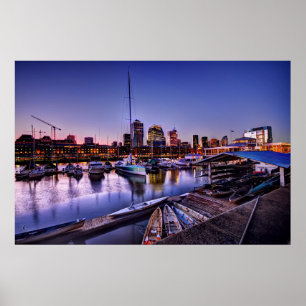 Canoas Al Atardecer - Kanus am Sonnenuntergang Poster