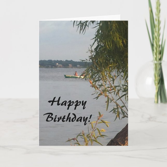 Canoe Birthday Card Karte (Vorderseite)