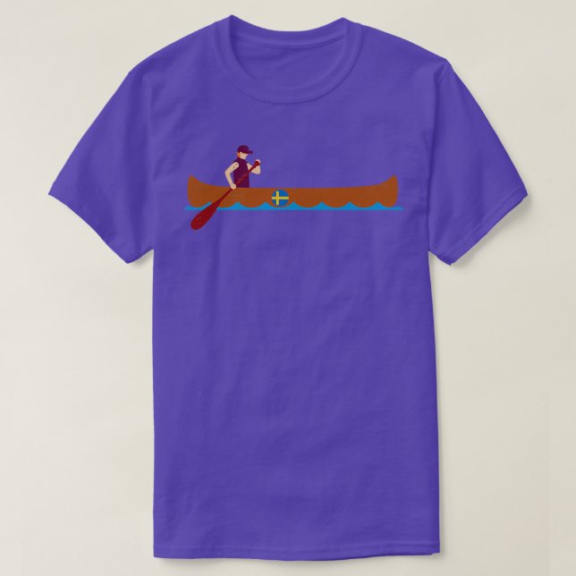 Canoe Canoeing Sweden Funny Gift Idea T-Shirt (Design vorne)