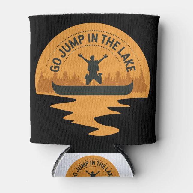 Canoe Go Sprung in den Kanusee Geschenkidee Dosenkühler (Vorderseite)