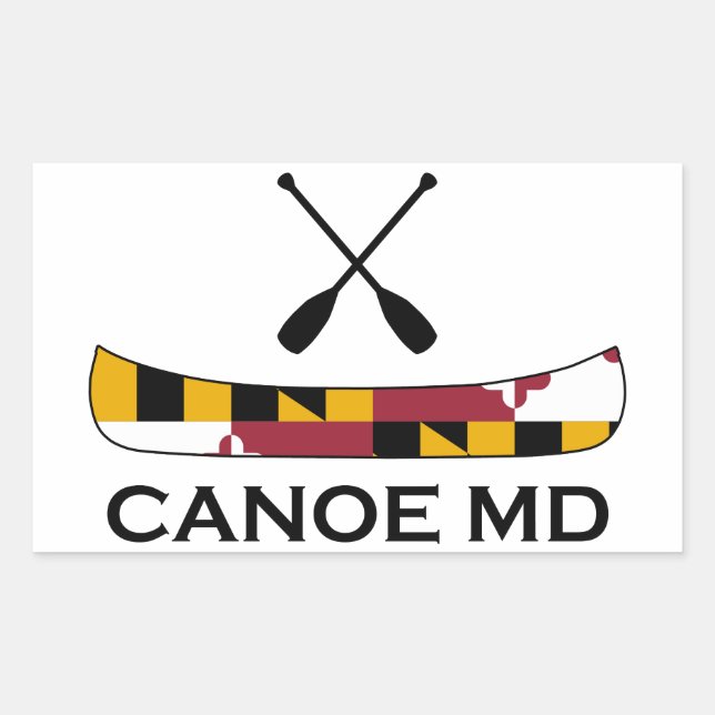 Canoe Maryland Rechteckiger Aufkleber (Vorderseite)