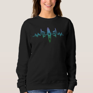 Canoe Paddling Outdoor Sport Kayaker Heartbeat Kay Sweatshirt