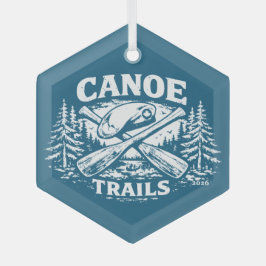 Canoe Trails Hex Ornament 2026 Aus Glas