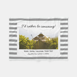 Canoeing Canoeing Foto Grau & White Stripes Fleecedecke