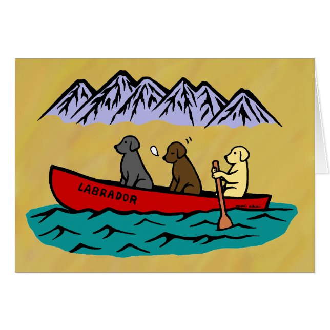 Canoeing Labrador-Retriever (Vorderseite (Horizontal))