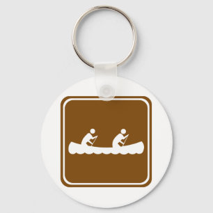 Canoeing Landstraßen-Zeichen Schlüsselanhänger