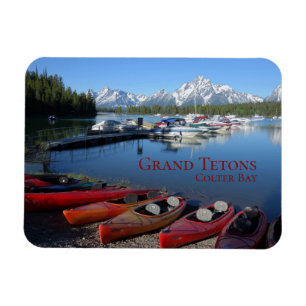 Canoes Grand Teton Nationalpark Colter Bay Travel Magnet