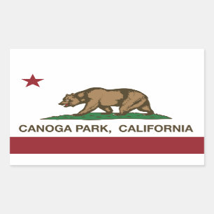 Canoga Park: California Republic Flag Rechteckiger Aufkleber