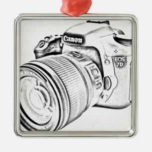 Canon 7d silbernes ornament