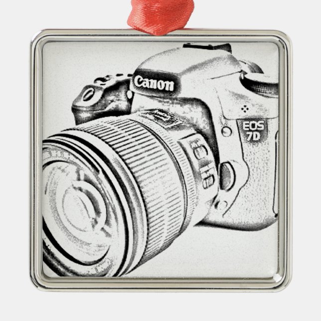 Canon 7d silbernes ornament (Vorne)