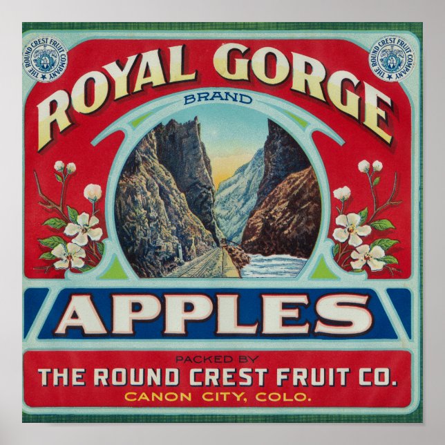 Canon City, Colorado - Royal Gorge Apple Label Poster (Vorne)