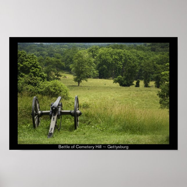 Canon im Friedhof Hill Gettysburg Pennsylvania Poster (Vorne)