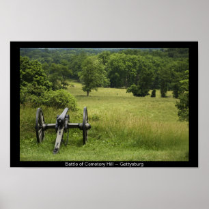 Canon im Friedhof Hill Gettysburg Pennsylvania Poster