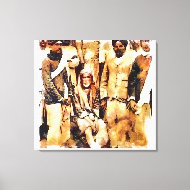 Canon Legends Sai Baba Watercolor - Leinwanddruck (Vorderseite)