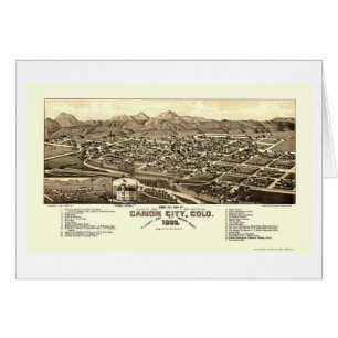 Canon-Stadt, panoramische Karte Co - 1882