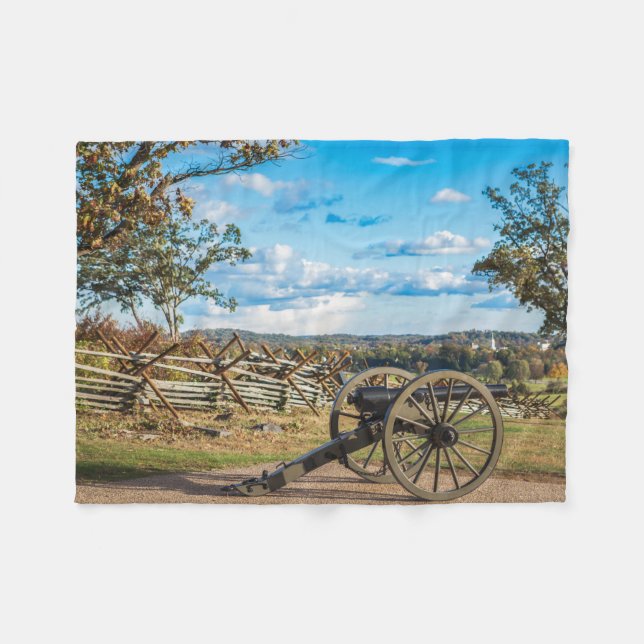 Canons at Gettysburg Fleecedecke (Vorderseite (Horizontal))