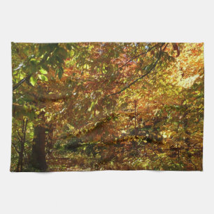Canopy of Herbstlaubs II Gelbe Herbstfotografie Geschirrtuch