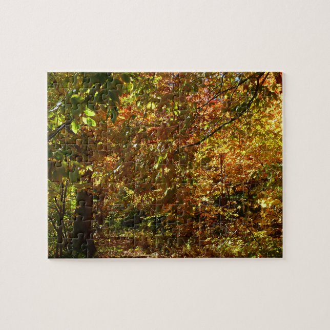 Canopy of Herbstlaubs II Gelbe Herbstfotografie Puzzle (Horizontal)