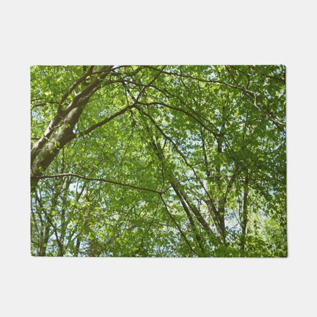 "Canopy of Spring Blätter Green Nature Scene Fußmatte (Vorderseite)