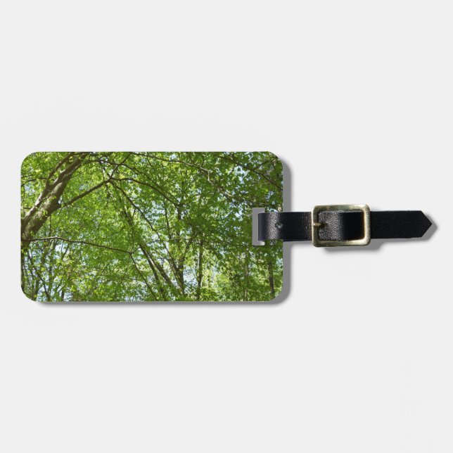 "Canopy of Spring Blätter Green Nature Scene Gepäckanhänger (Vorderseite horizontal)