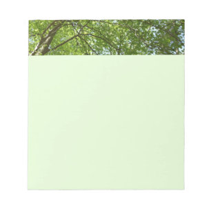 "Canopy of Spring Blätter Green Nature Scene Notizblock