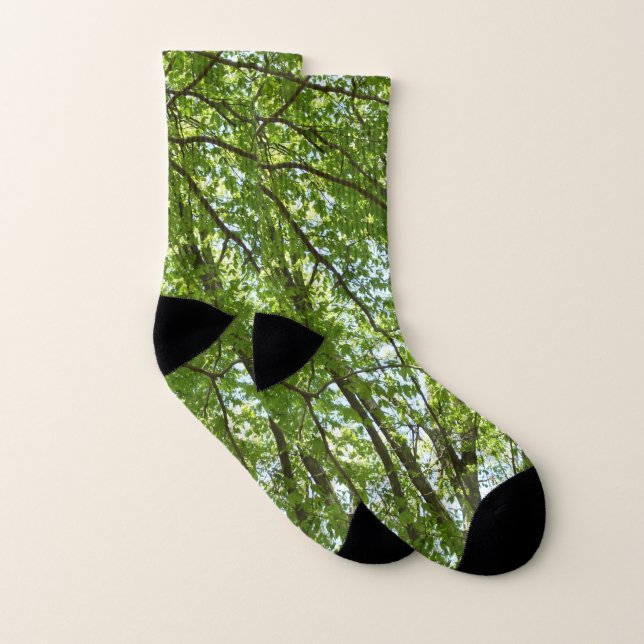 "Canopy of Spring Blätter Green Nature Scene Socken (Paar)