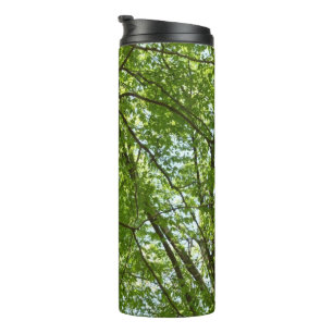 "Canopy of Spring Blätter Green Nature Scene Thermosbecher