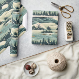 Canoy Journey & River Flow Feather Design Geschenkpapier