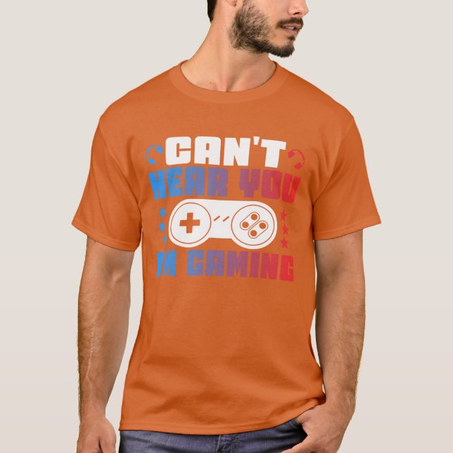 Cant Heye You Im Gaming Hände auf Kontrolle Junge T-Shirt (Vorderseite)
