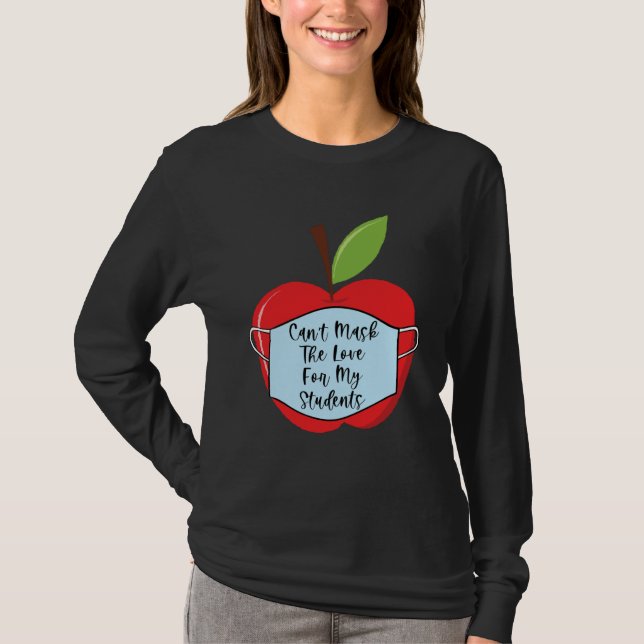 Cant Mask Teacher Student Virtual Social Distance  T-Shirt (Vorderseite)