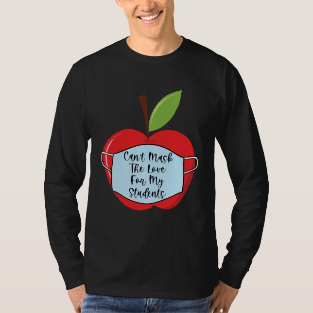 Cant Mask Teacher Student Virtual Social Distance  T-Shirt (Vorderseite)