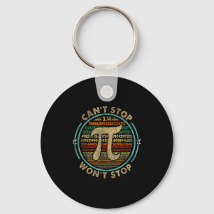 Cant Stop Pi Wont Stop Math Pi Tag Lustige Mathe C Schlüsselanhänger