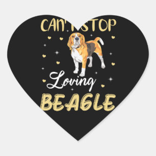 Cant Stopp Love Beagle Hund Hund Hund Mama Vater G Herz-Aufkleber