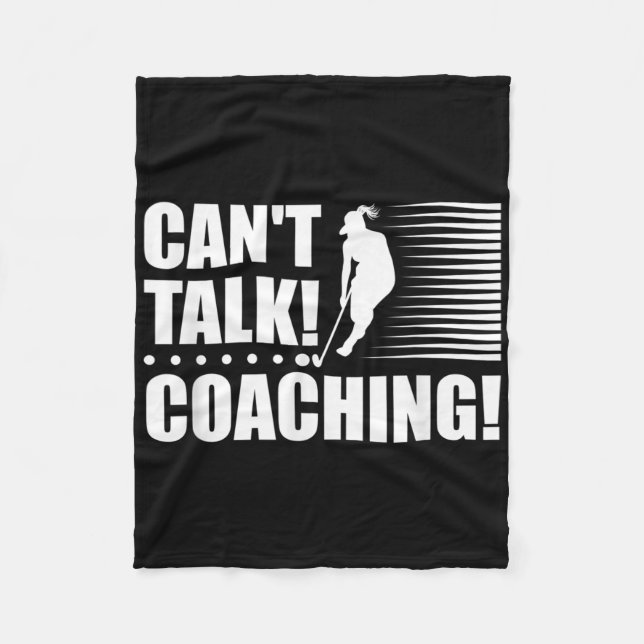 Can't Talk Coaching - Mädchen Feldhockey-Trainer  Fleecedecke (Vorderseite)