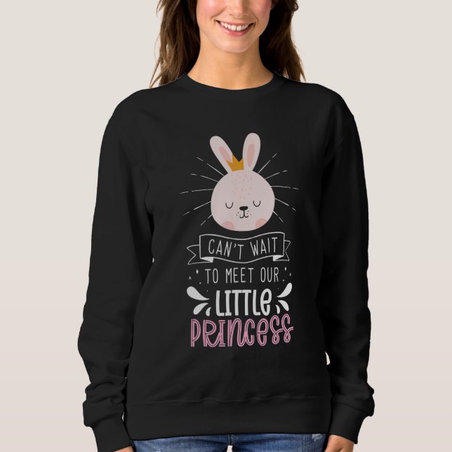Can't Wait To Meet Our Little Prince Bunny Gender  Sweatshirt (Vorderseite)
