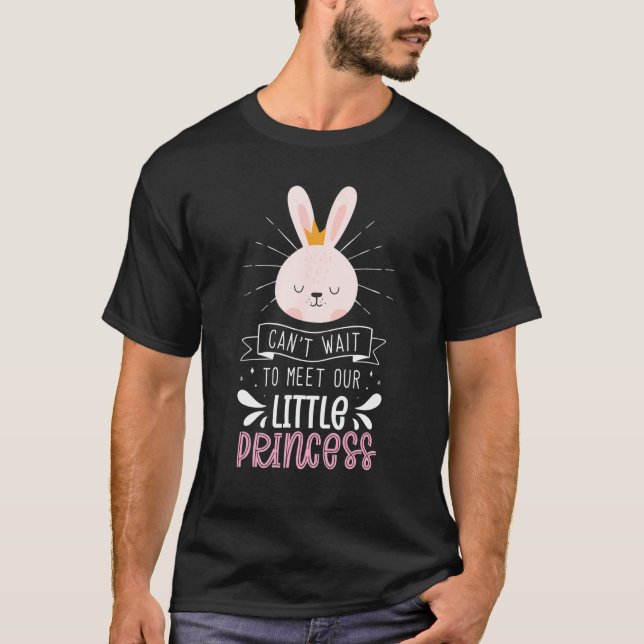 Can't Wait To Meet Our Little Prince Bunny Gender  T-Shirt (Vorderseite)