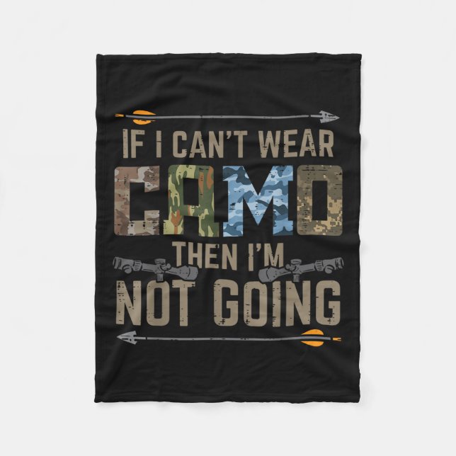 Cant Wear Camouflage wird nicht lustig Bow Jagd Ar Fleecedecke (Vorderseite)