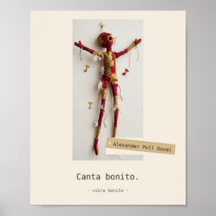 Canta bonito — Juguetes de Tela Poster