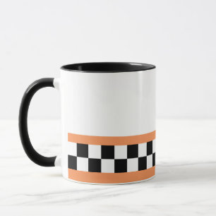 Cantaloupe gestreifte Checker Tasse